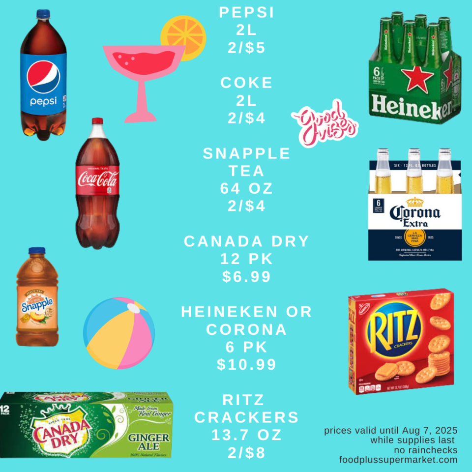 Pepsi 2L 2/$5, Coke 2L 2/$4 ...